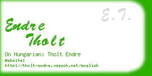 endre tholt business card